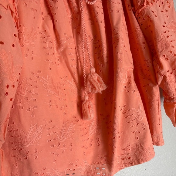 Anthropologie Jane Eyelet Lace Off-The-Shoulder Blouse - Picture 8 of 10